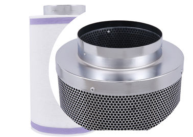 Galvanized Cartridge Carbon Filter Hydroponics  , Silver Greenhouse Carbon Block Filter Cartridge